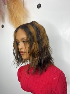 Blonde highlights light color